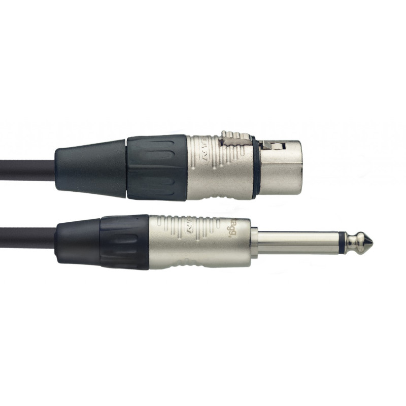 6M CABLE MICRO XLRf-JCKm DLX