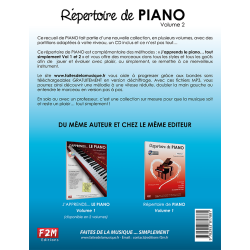 Répertoire de PIANO Volume 2 - Christophe ASTIE